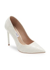 Steve Madden Vala-C Pointed Toe Pump in White Croco at Nordstrom