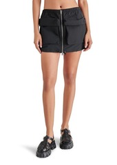 Steve Madden Vesper Front Zip Drawcord Hem Miniskirt