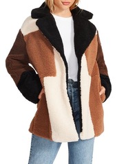 Steve Madden Willow Colorblock Faux Shearling Jacket