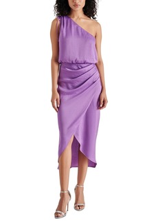 Steve Madden Women's Adele One-Shoulder Ruched Dress - Dahlia Purple