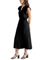 Steve Madden Women's Allegra Split-Neck Cap-Sleeve Dress - Black