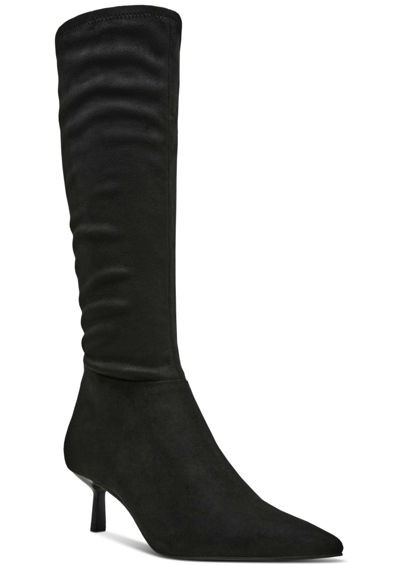 Steve Madden Women's Astoria Slouch Kitten-Heel Dress Boots - Black