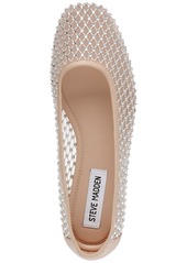 Steve Madden Women's Auden Embellished Mesh Ballet Flats - Nude Rhinestone/Mesh