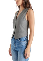 Steve Madden Women's Barett Pinstripe Vest - Grey