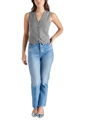 Steve Madden Women's Barett Pinstripe Vest - Grey