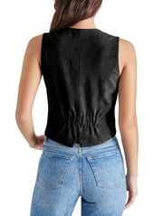 Steve Madden Women's Barrett Button-Front V-Neck Vest - Black