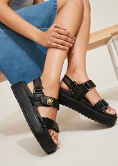 Steve Madden Women's Bigmona Platform Footbed Sandals - Beige Multi