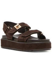 Steve Madden Women's Bigmona Platform Footbed Sandals - Brown Suede