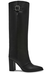 Steve Madden Women's Brailey Block-Heel Dress Boots - Black Leather