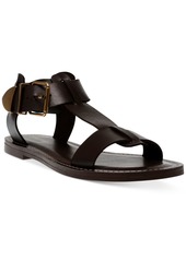 Steve Madden Women's Brazinn Gladiator Flat Sandals - Tan Leather