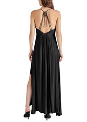 Steve Madden Women's Brianna Smocked Tie-Back Maxi Dress - Black