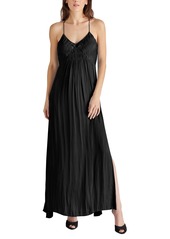 Steve Madden Women's Brianna Smocked Tie-Back Maxi Dress - Black