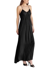 Steve Madden Women's Brianna Smocked Tie-Back Maxi Dress - Black