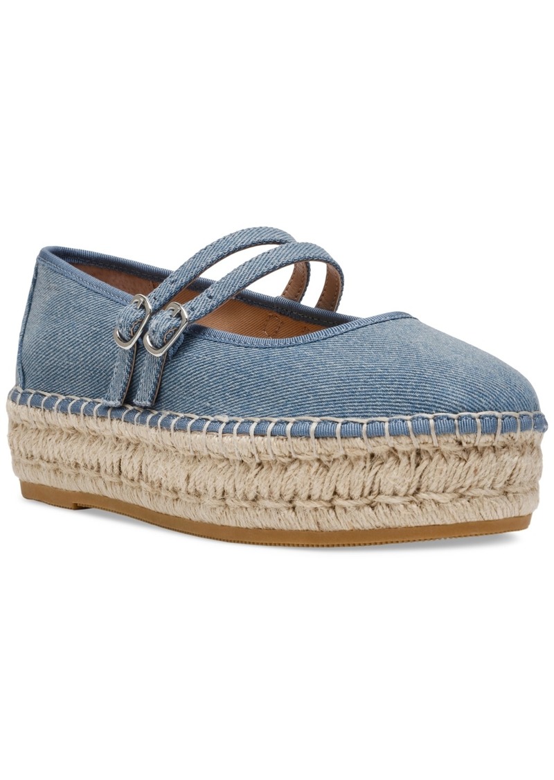 Steve Madden Women's Brinn Mary Jane Platform Espadrille Flats - Denim