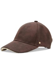 Steve Madden Women's Brix Distressed Faux-Leather Baseball Cap - Chocolate