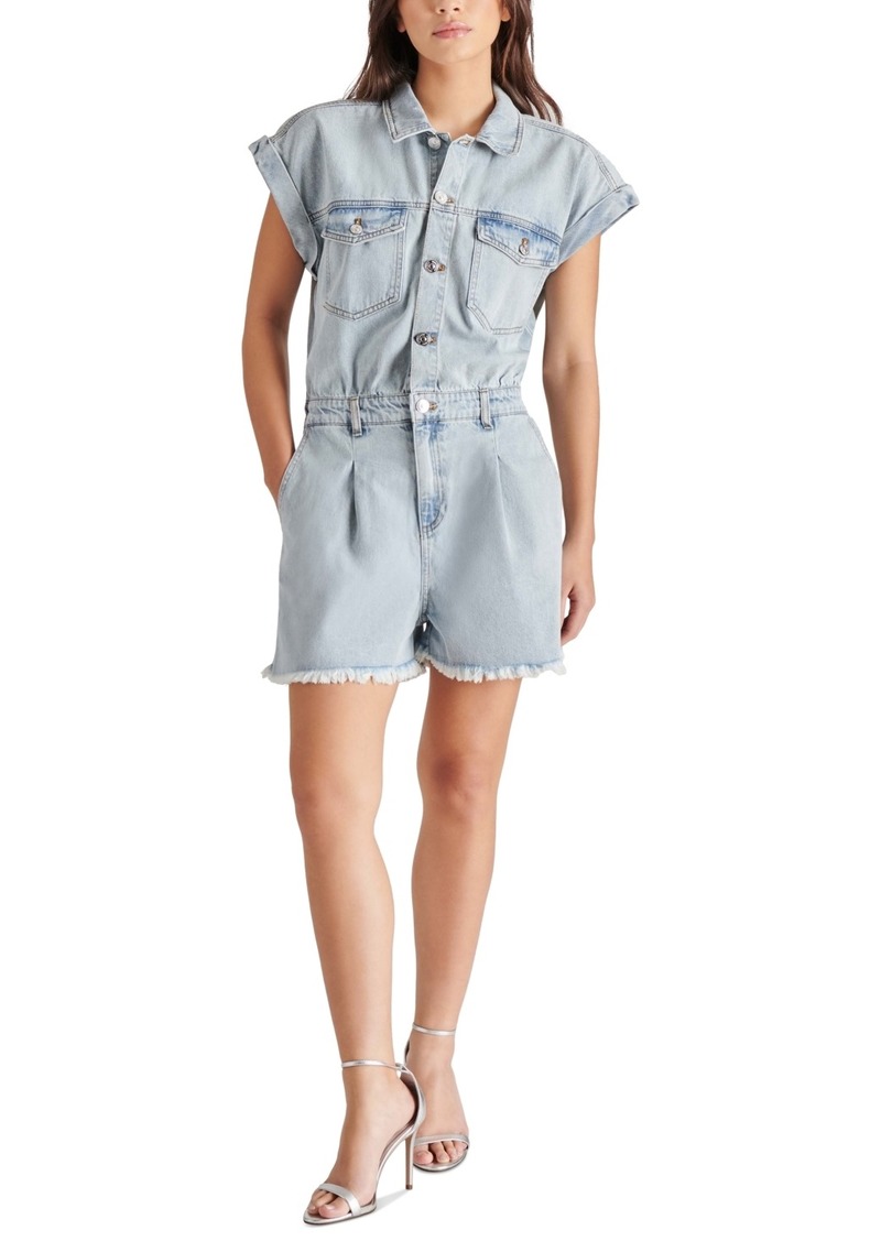 Steve Madden Women's Calliope Romper - Stone Wash Blue