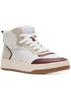 Steve Madden Women's Calypso High-Top Lace-Up Sneakers - Burgandy/White