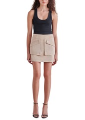 Steve Madden Women's Cardona Faux-Suede Oversized-Pocket Skirt - Oatmeal