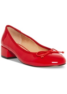 Steve Madden Women's Cherish Block-Heel Ballet Flats - Red Patent