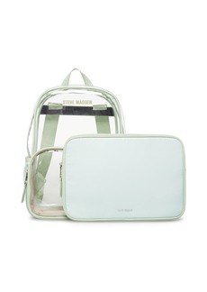 Steve Madden Women's Clear Backpack with Tech Pouch