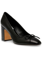 Steve Madden Women's Cohen Block-Heel Ballet Pumps - Black Leather