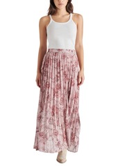 Steve Madden Women's Coppola Floral Pleated Maxi Skirt - Blush