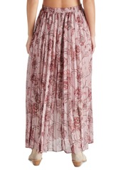 Steve Madden Women's Coppola Floral Pleated Maxi Skirt - Blush