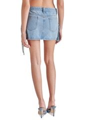 Steve Madden Women's Cotton Evalina Cargo Mini Skirt - Blue Denim