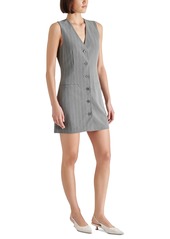 Steve Madden Women's Cressida Pinstripe Mini Dress - Grey