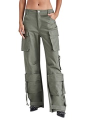 Steve Madden Women's Duo High Rise Cotton Cargo Pants - Dusty Olive