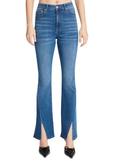Steve Madden Women's Elia Split-Hem Flare-Leg Jeans - Medium Blue