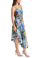 Steve Madden Women's Elysia Asymmetric-Ruffle Dress - Dreamscape Print