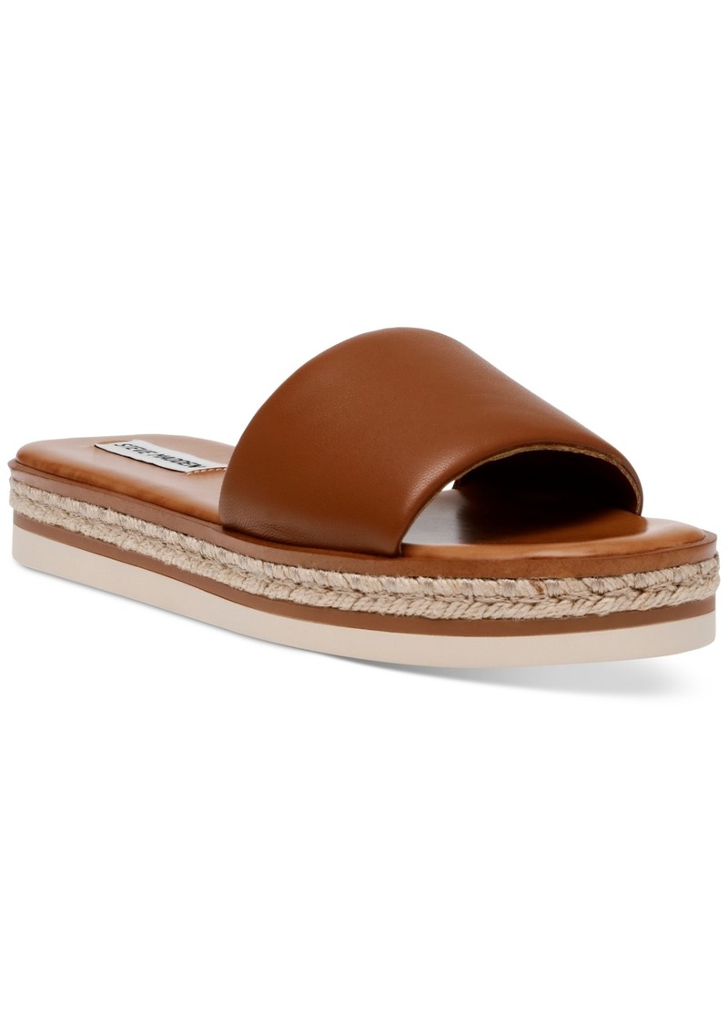 Steve Madden Women's Enough Espadrille Slide Sandals - Cognac