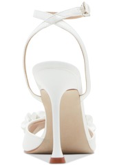 Steve Madden Women's Floral Two-Piece Stiletto Dress Sandals - White Patent