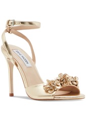 Steve Madden Women's Floral Two-Piece Stiletto Dress Sandals - White Patent