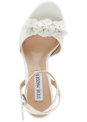 Steve Madden Women's Floral Two-Piece Stiletto Dress Sandals - White Patent