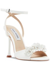 Steve Madden Women's Floral Two-Piece Stiletto Dress Sandals - White Patent