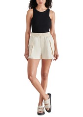 Steve Madden Women's Gaelle Cotton Paperbag-Waist Shorts - Ivory