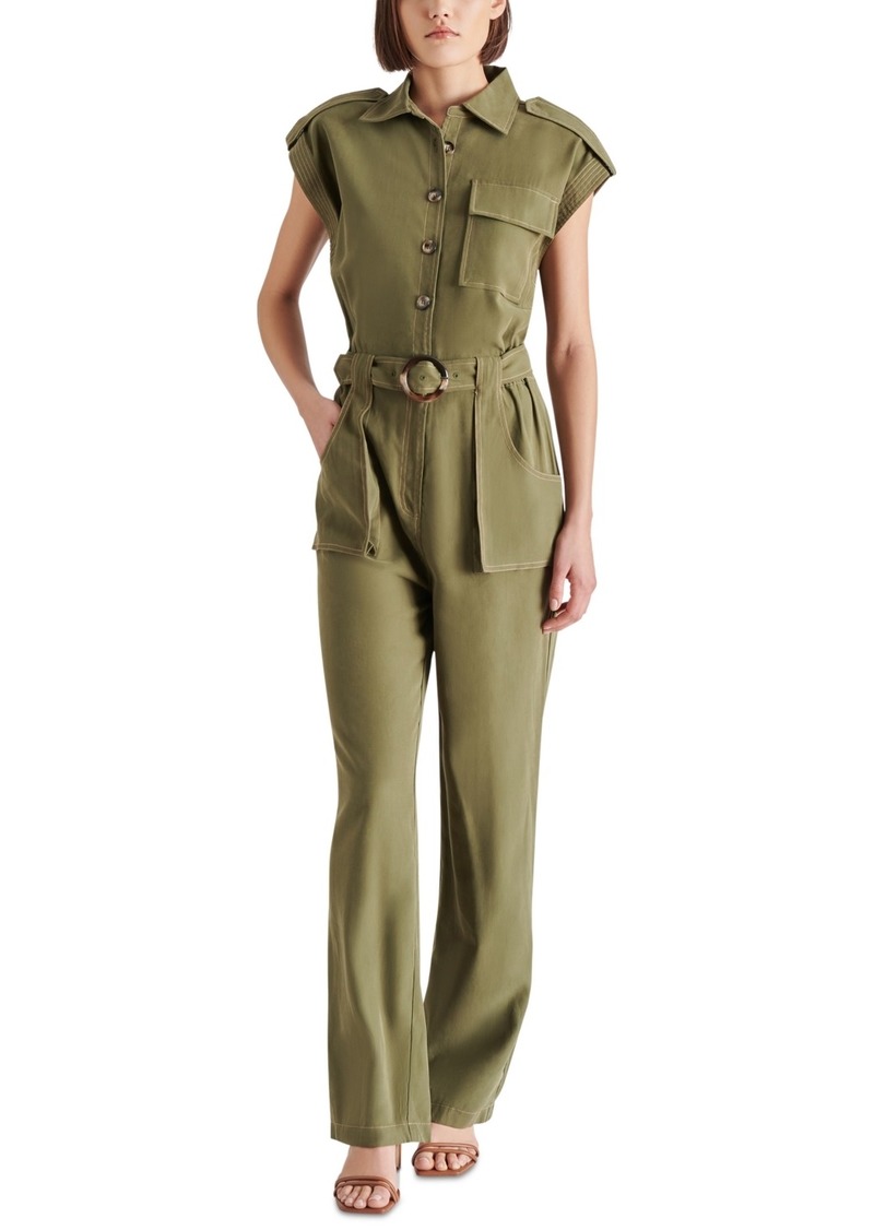 Steve Madden Women's Gene Utility Jumpsuit - Olive