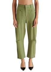 Steve Madden Women's Haniel Barrel-Leg Utility Pants - Burnt Olive