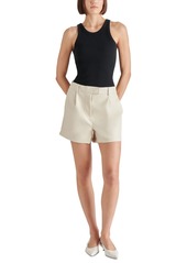 Steve Madden Women's Imelda Faux-Leather Shorts - Bone