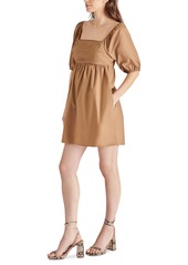 Steve Madden Women's Inara Square-Neck Puff-Sleeve Mini Dress - Toast