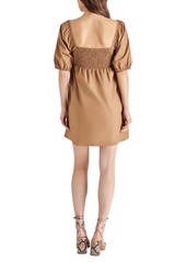 Steve Madden Women's Inara Square-Neck Puff-Sleeve Mini Dress - Toast