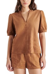 Steve Madden Women's Jane Faux-Suede Top - Toast