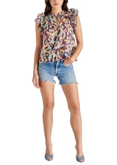 Steve Madden Women's Kailani Cotton Ruffled Split-Neck Top - Multi