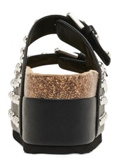 Steve Madden Women's Kali-s Studded Platform Footbed Sandals - Black/Stud