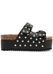 Steve Madden Women's Kali-s Studded Platform Footbed Sandals - Black/Stud