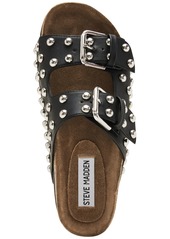 Steve Madden Women's Kali-s Studded Platform Footbed Sandals - Black/Stud