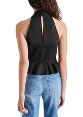 Steve Madden Women's Kosta Halter-Neck Peplum Top - Black