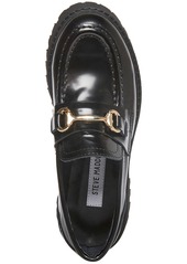 Steve Madden Women's Lando Tailored Lug Sole Bit Loafers - Black